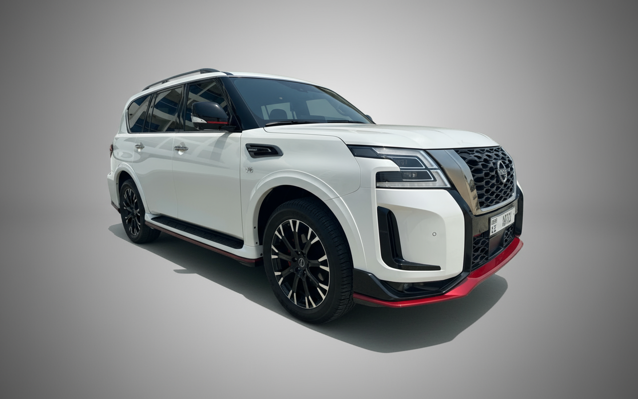 Rent Nissan Patrol Nismo 2024 EE16773 White or similar DRD Car Rental LLC