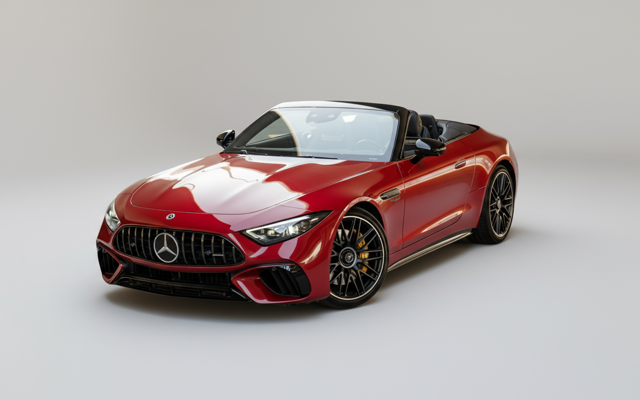 Rent Mercedes-Benz SL63 AMG 2023 Red Convertible | DRD Dubai