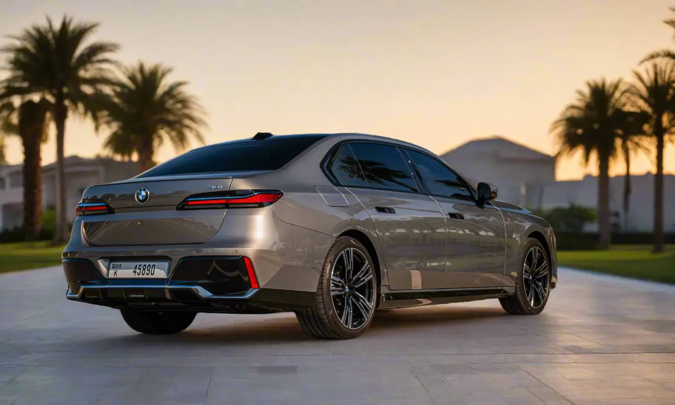 Rent BMW 740i M Kit 2024 Gold or similar DRD Car Rental LLC