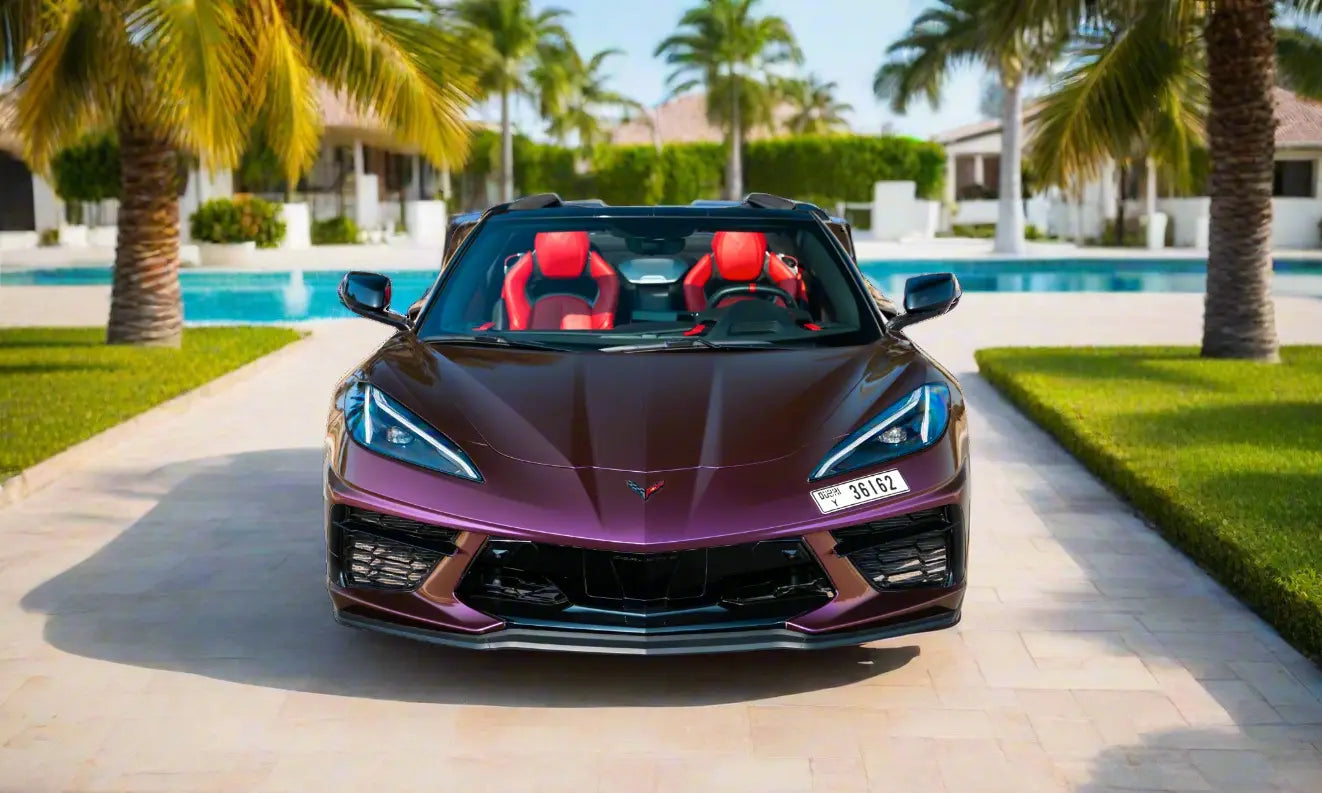Rent Corvette C8 Stingray 2023 Maroon or similar DRD Car Rental LLC