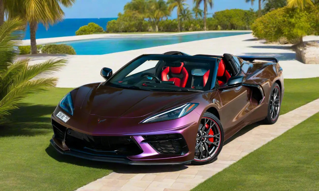 Rent Corvette C8 Stingray 2023 Maroon or similar DRD Car Rental LLC