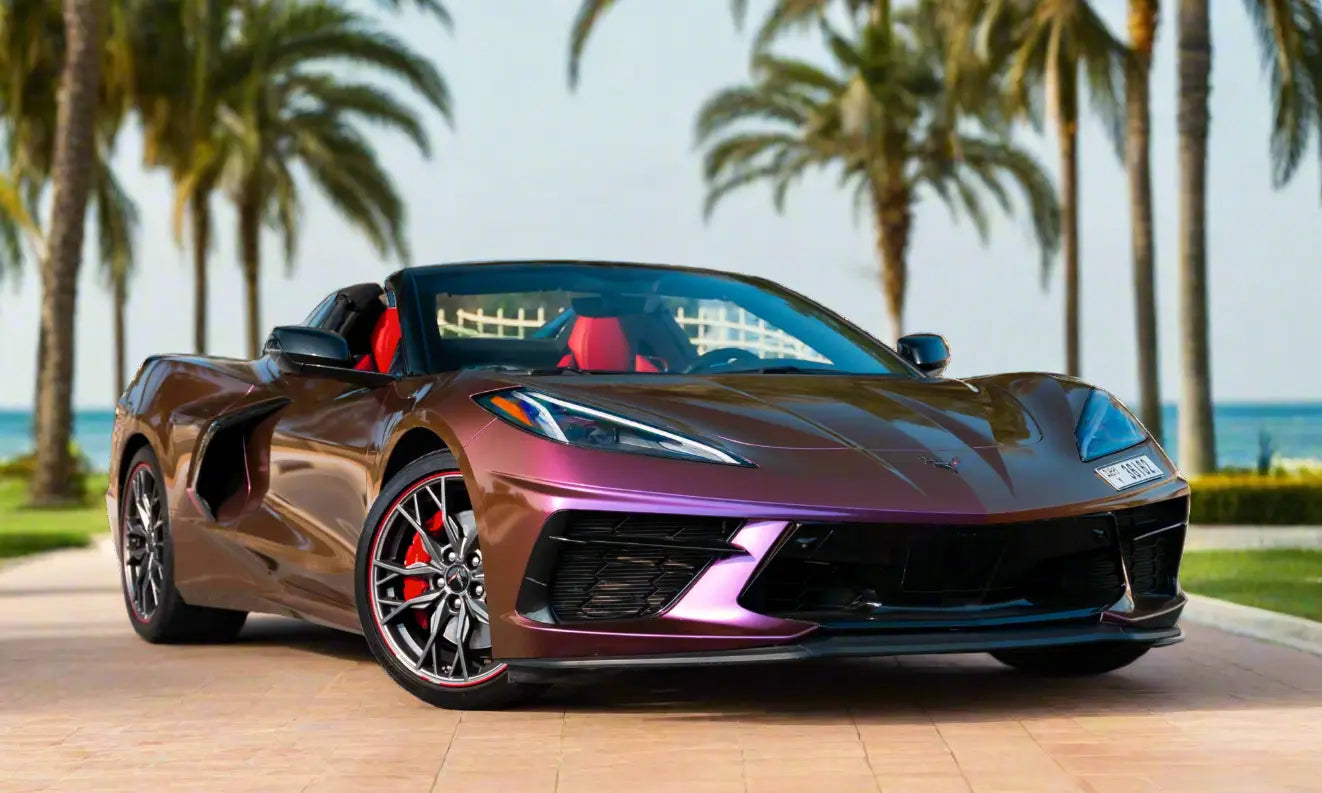 Rent Corvette C8 Stingray 2023 Maroon or similar DRD Car Rental LLC
