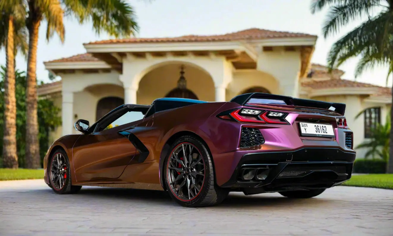 Rent Corvette C8 Stingray 2023 Maroon or similar DRD Car Rental LLC