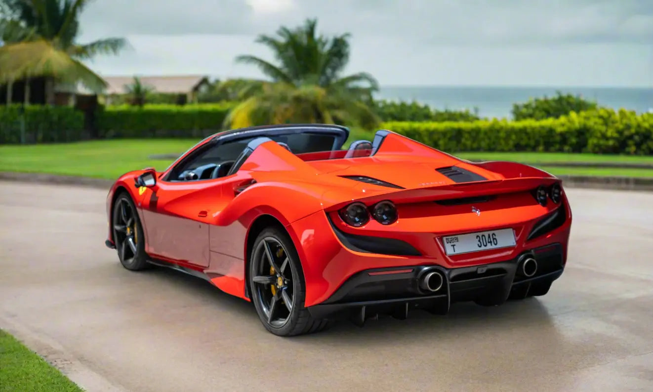 Rent Ferrari F8 Tributo Spider 2023 Red or similar DRD Car Rental LLC