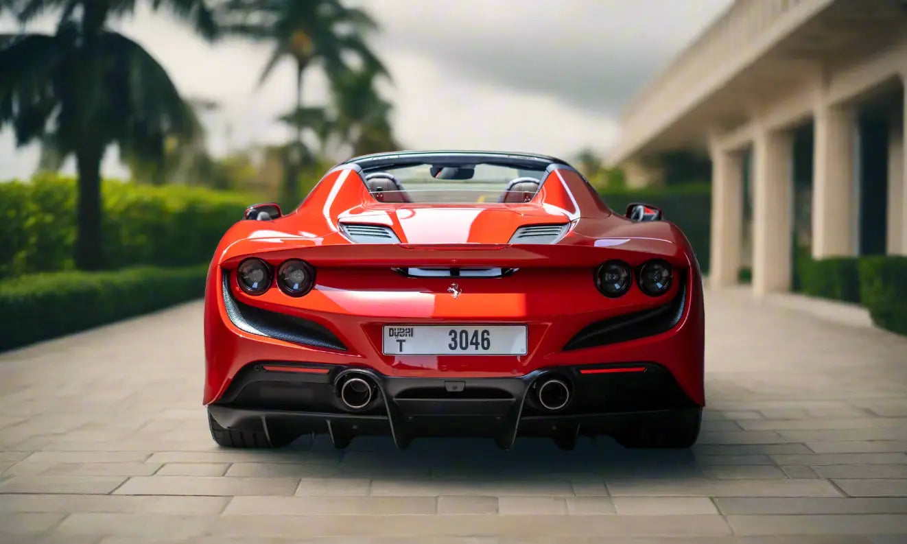 Rent Ferrari F8 Tributo Spider 2023 Red or similar DRD Car Rental LLC