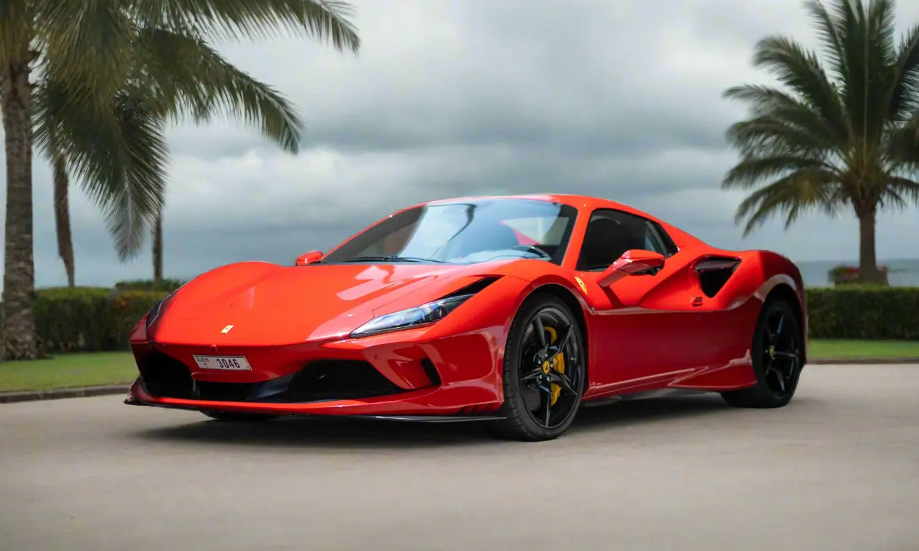 Rent Ferrari F8 Tributo Spider 2023 Red or similar DRD Car Rental LLC