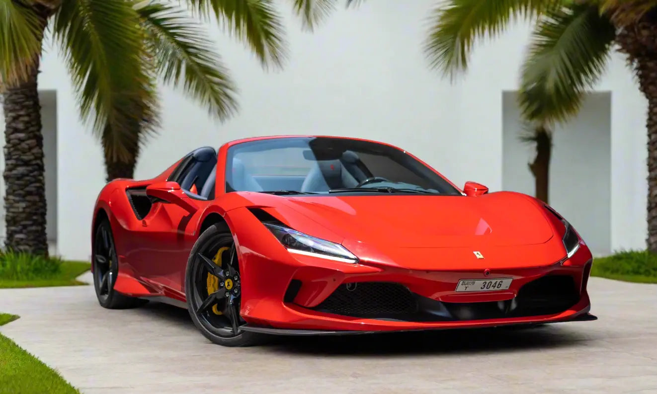 Rent Ferrari F8 Tributo Spider 2023 Red or similar DRD Car Rental LLC