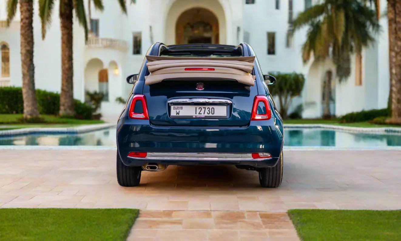 Rent Fiat dolcevita 500 2022 Blue or similar DRD Car Rental LLC