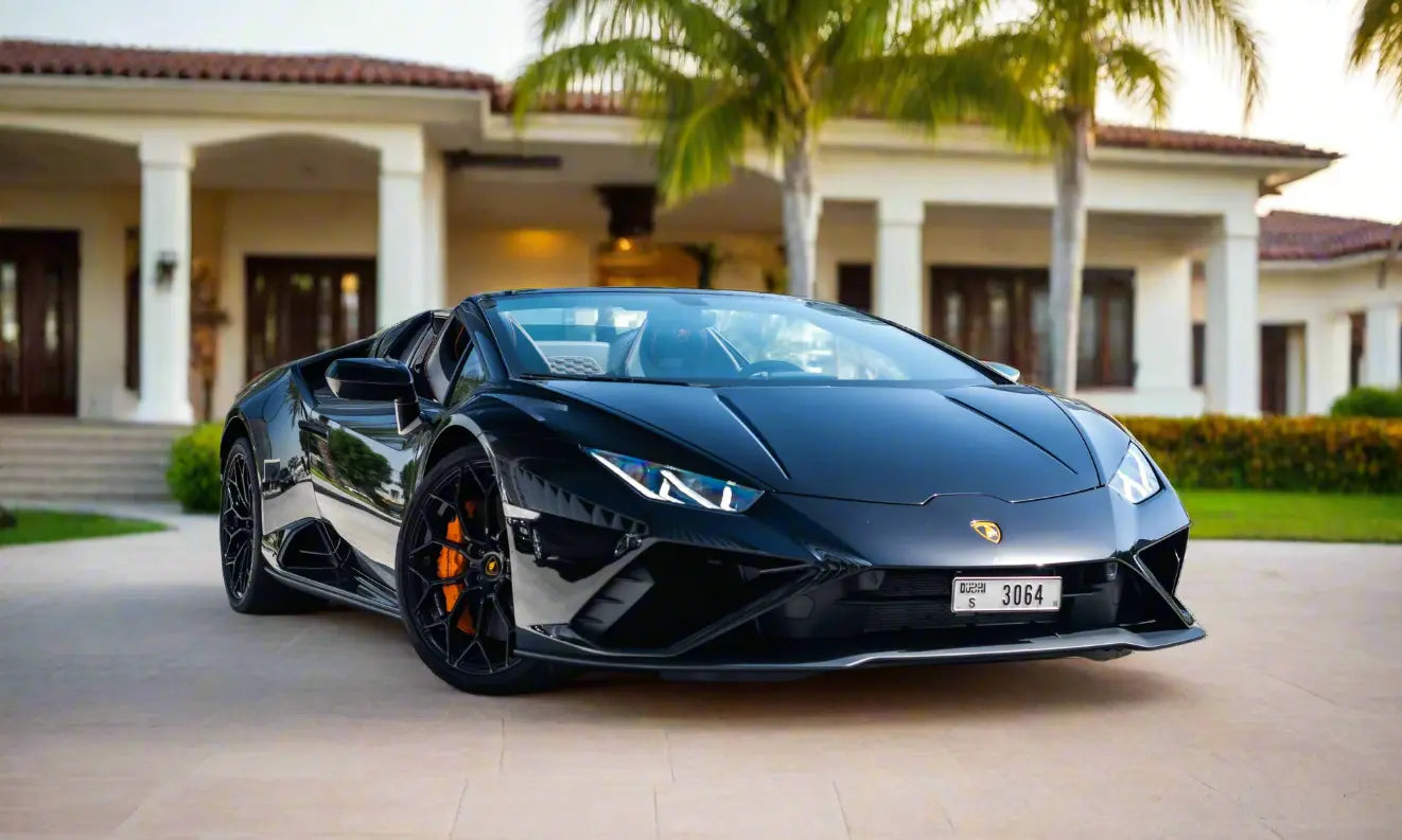 Rent Lamborghini Huracan Evo Spider 2023 Black or similar DRD Car Rental LLC