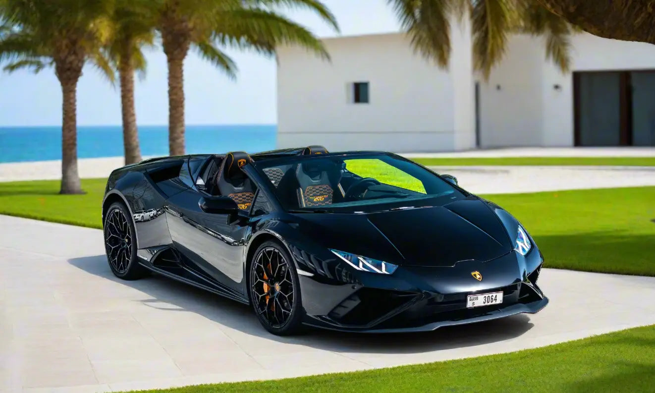 Rent Lamborghini Huracan Evo Spider 2023 Black or similar DRD Car Rental LLC