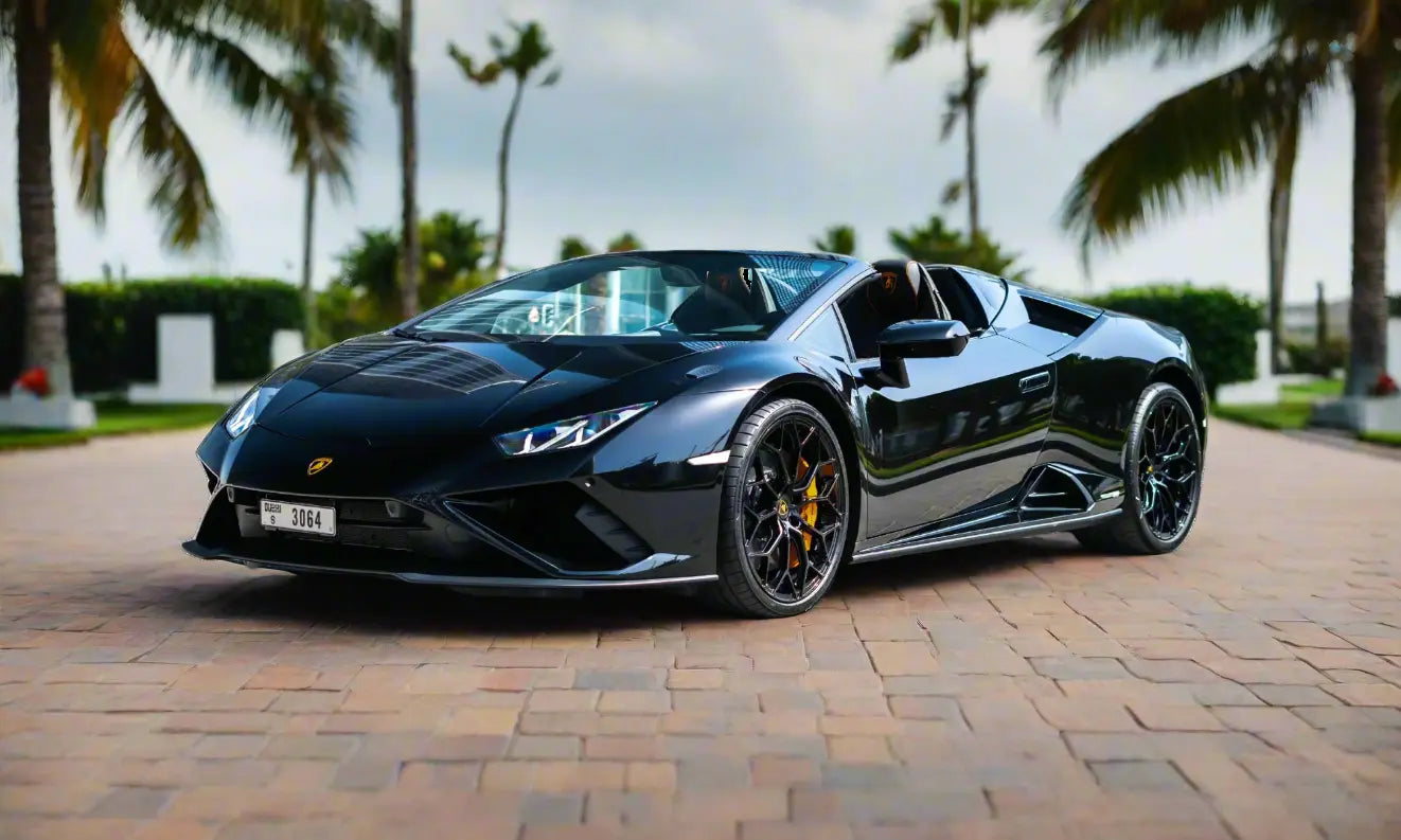 Rent Lamborghini Huracan Evo Spider 2023 Black or similar DRD Car Rental LLC