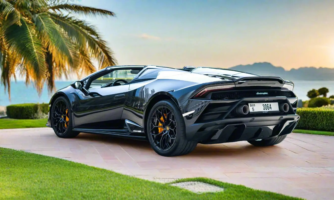 Rent Lamborghini Huracan Evo Spider 2023 Black or similar DRD Car Rental LLC