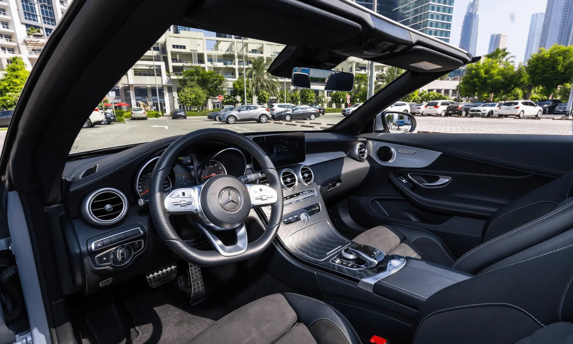 Rent Mercedes-Benz C200 Convertible 2023 Grey or similar DRD Car Rental LLC