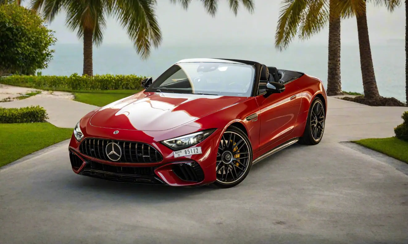 Rent Mercedes-Benz SL63 AMG 2023 Red or similar DRD Car Rental LLC
