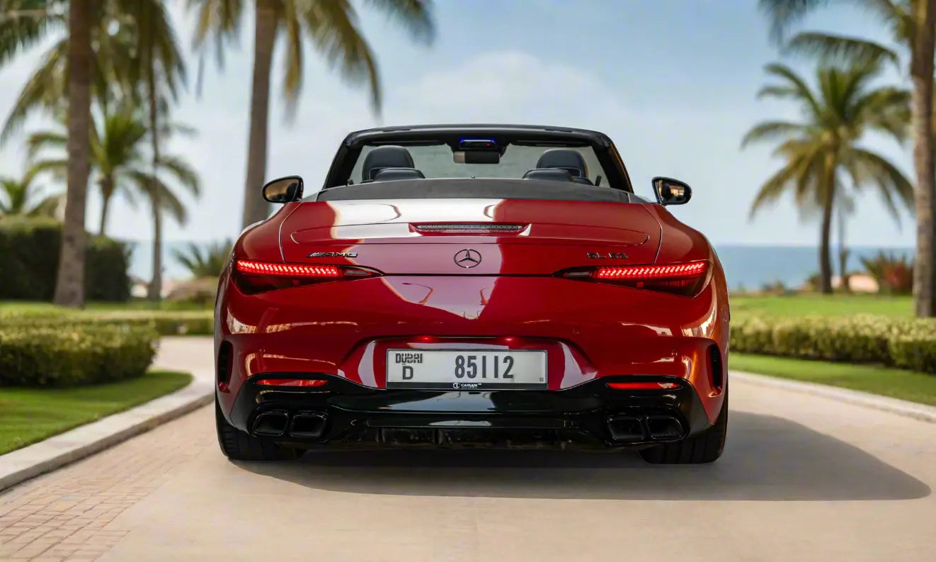 Rent Mercedes-Benz SL63 AMG 2023 Red or similar DRD Car Rental LLC