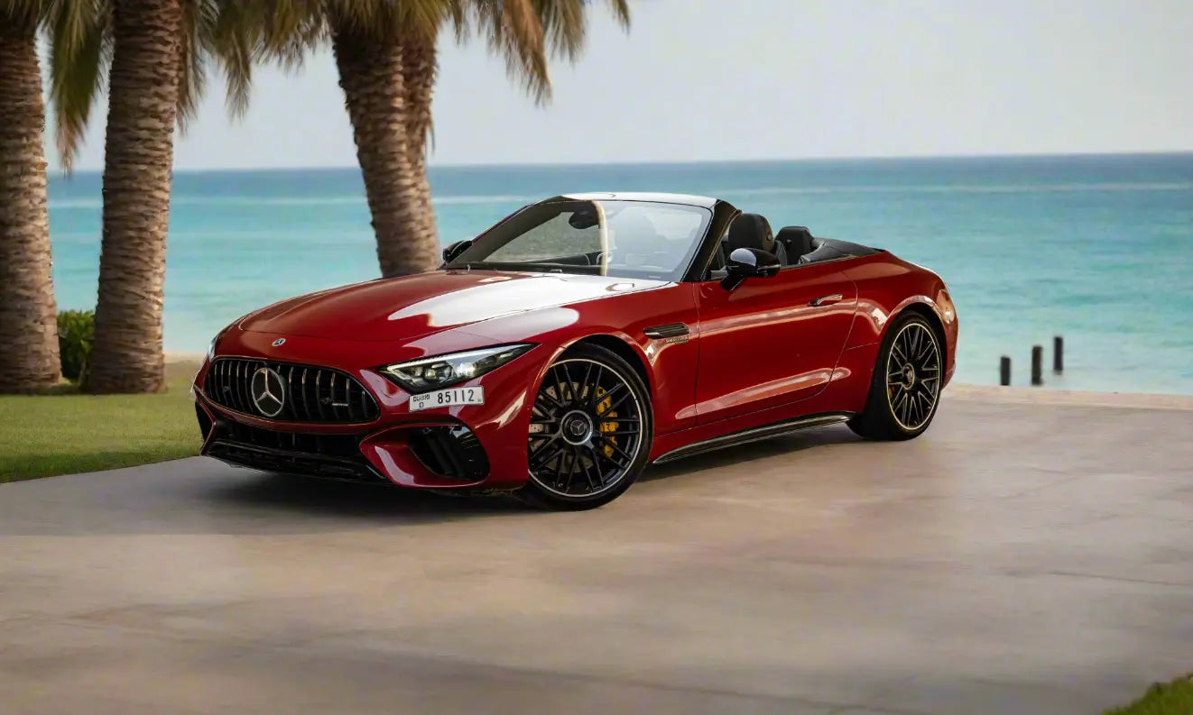 Rent Mercedes-Benz SL63 AMG 2023 Red or similar DRD Car Rental LLC